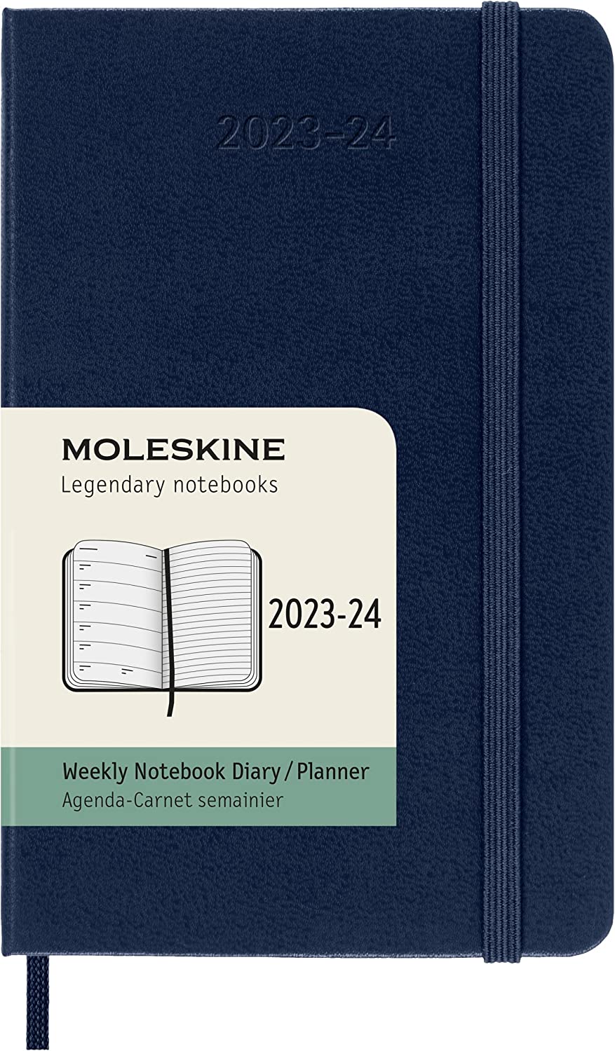 Agenda 2023-2024 - 18-Month Weekly Planner - Pocket, Hard Cover - Sapphire Blue | Moleskine - 6 | YEO