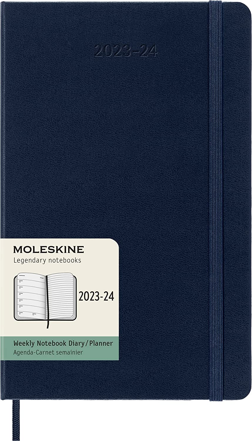 Agenda 2023-2024 - 18-Month Weekly Planner - Large, Hard Cover - Sapphire Blue | Moleskine - 6 | YEO