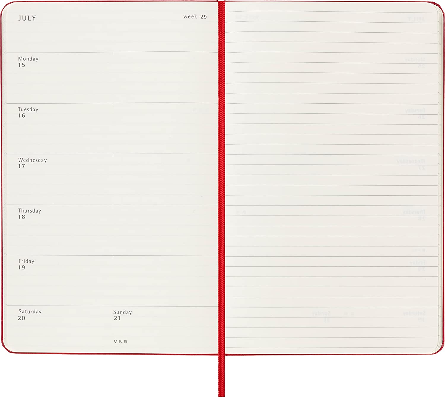 Agenda 2023-2024 - 18-Month Weekly Planner - Large, Hard Cover - Scarlet Red | Moleskine - 2 | YEO