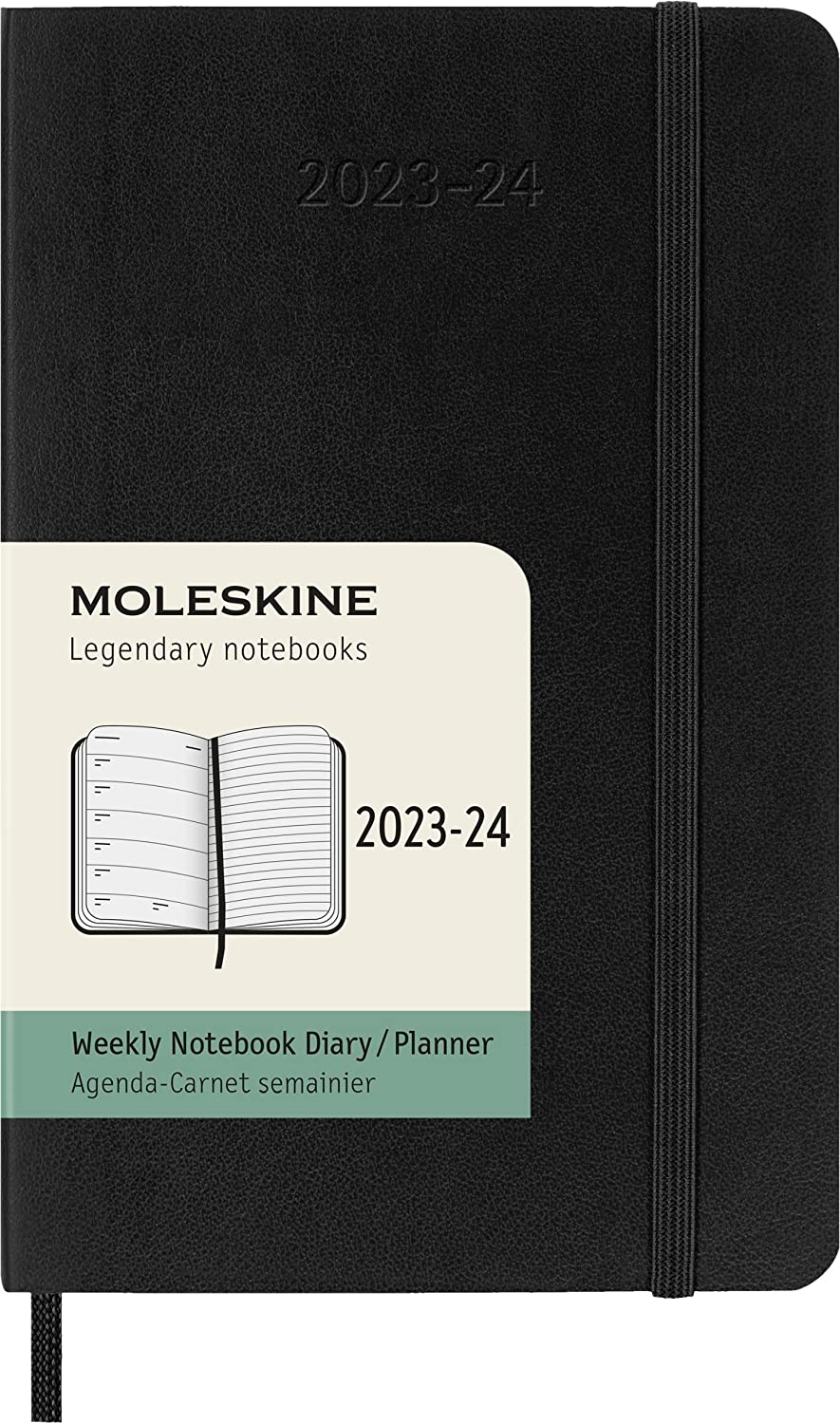 Agenda 2023-2024 - 18-Month Weekly Planner - Pocket, Soft Cover - Black | Moleskine - 6 | YEO