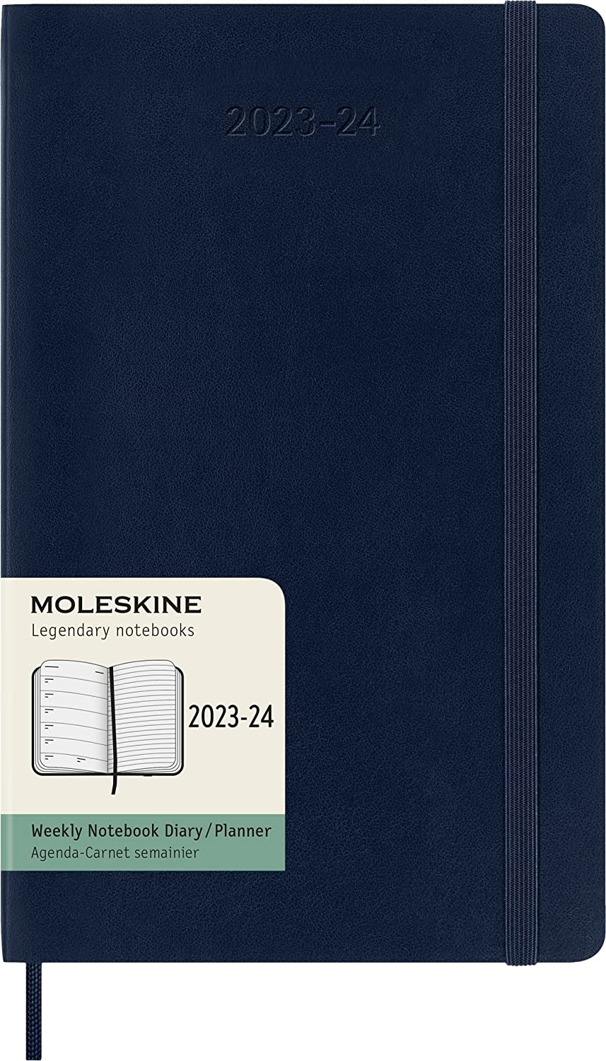 Agenda 2023-2024 - 18-Month Weekly Planner - Large, Soft Cover - Sapphire Blue | Moleskine - 6 | YEO