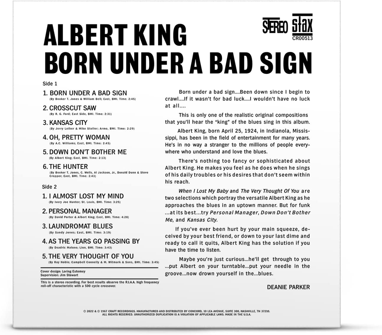 Born Under A Bad Sign - Vinyl | Albert King - 1 | YEO