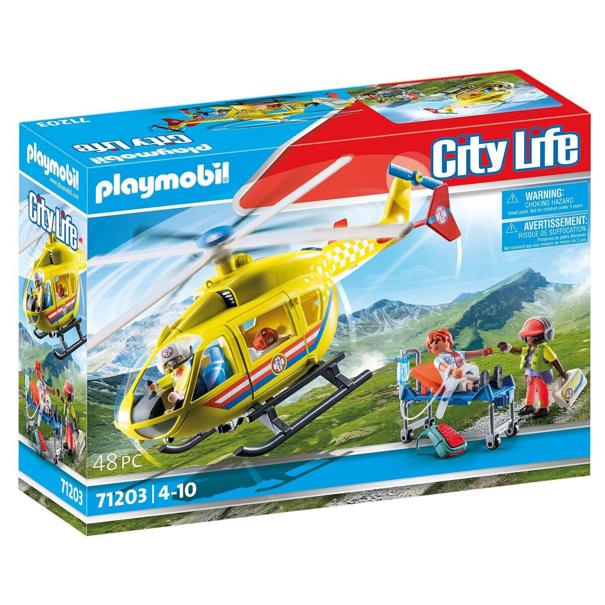 Set de joaca - City Life - Elicopter galben de salvare (71203) | Playmobil - 3 | YEO