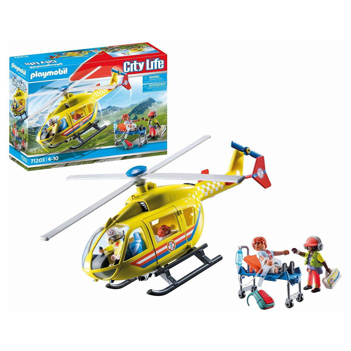 Set de joaca - City Life - Elicopter galben de salvare (71203) | Playmobil - 2 | YEO