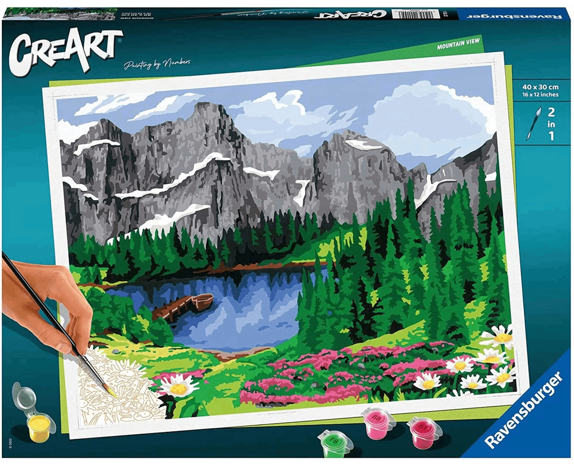 Set pictura pe numere - Creart - Vedere montana | Ravensburger