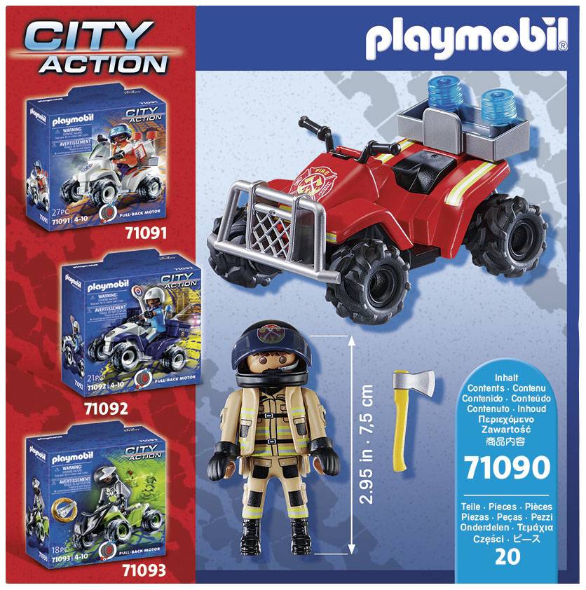 Set de joaca - City Action - Vehicul Pullback Pompieri | Playmobil - 2