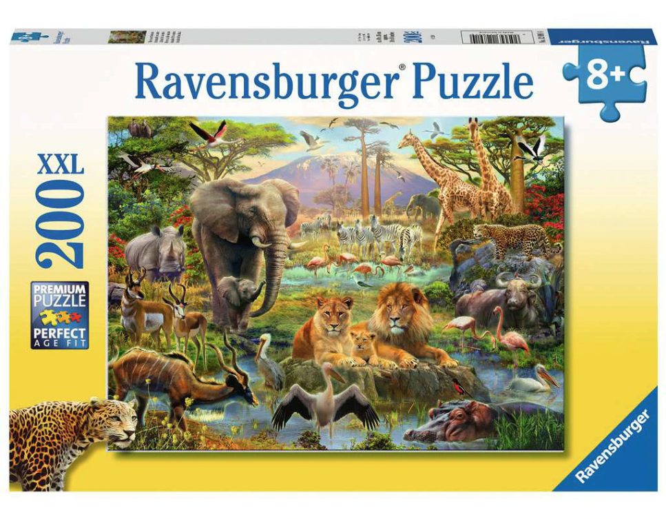 Puzzle 200 piese - XXL - Animals of the Savanna | Ravensburger - 1