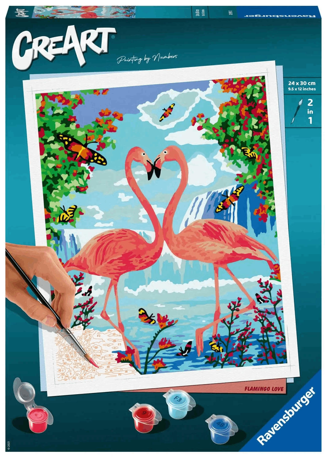 Pictura pe numere - Creart - Flamingo | Ravensburger