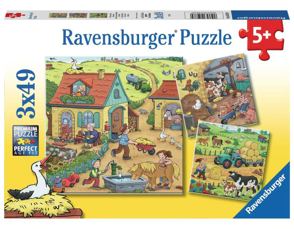 Puzzle 3x49 piese - Farm | Ravensburger - 3 | YEO