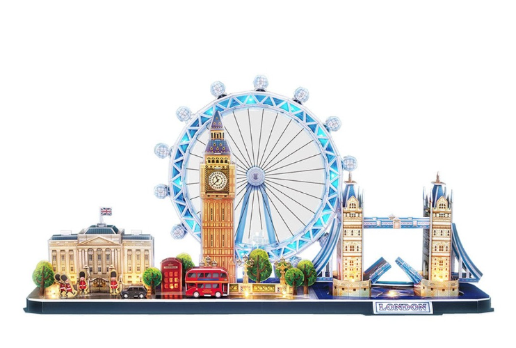 Puzzle 3D Led - Londra - 186 piese | CubicFun