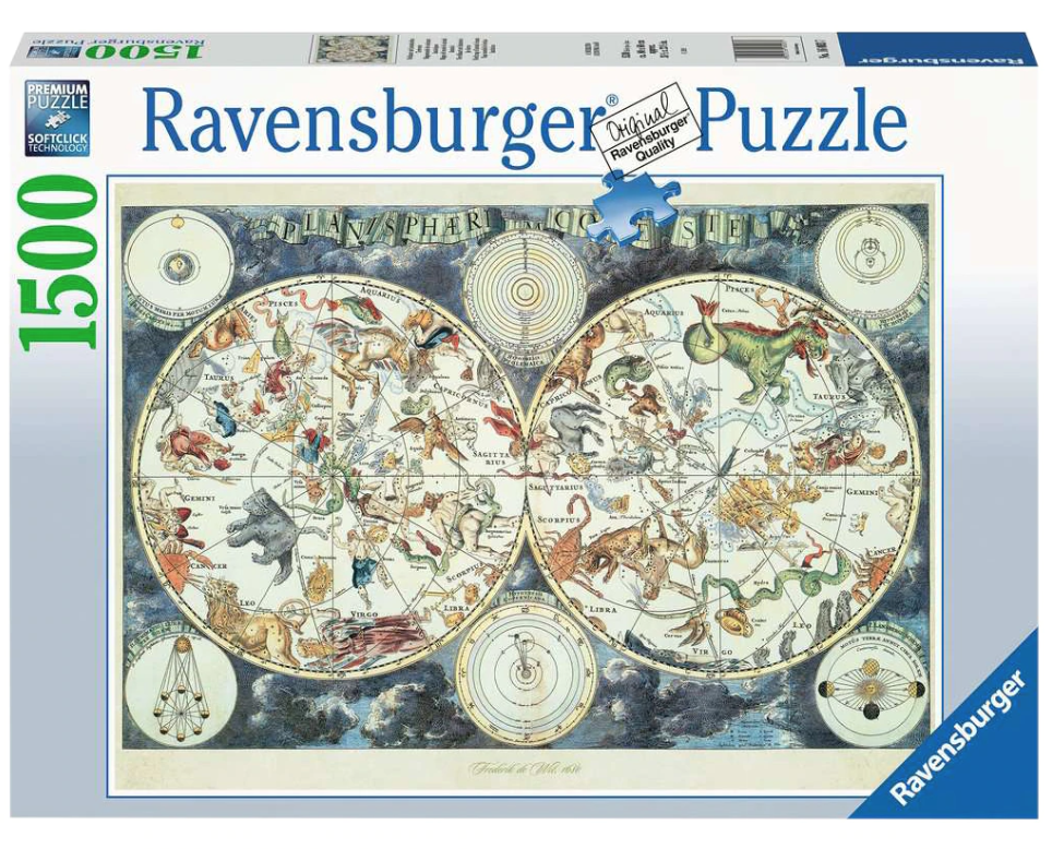 Puzzle 1500 piese - World Map of Fantastic Beasts | Ravensburger