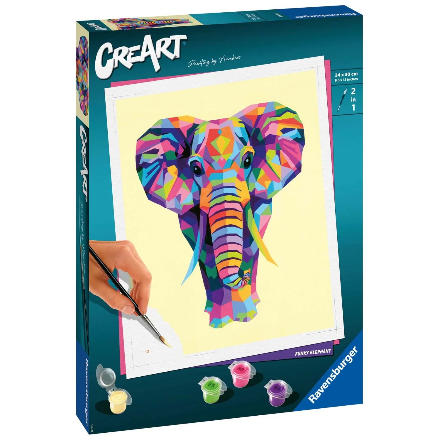 Set pictura pe numere - Creart - Elefant | Ravensburger