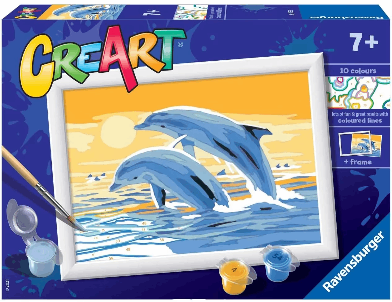 Set pictura pe numere - Creart - Delfini | Ravensburger - 1 | YEO