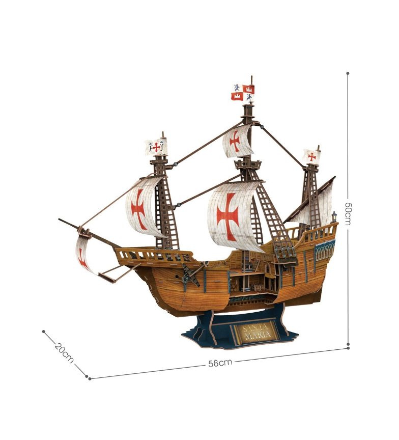 Puzzle 3D - Santa Maria Ship - 204 piese | CubicFun
