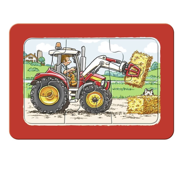 Puzzle clasic - Excavator, tractor si basculanta - 18 piese | Ravensburger