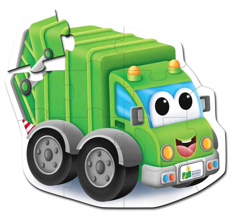 Puzzle de podea,12 piese - Camion de Reciclat | The Learning Journey