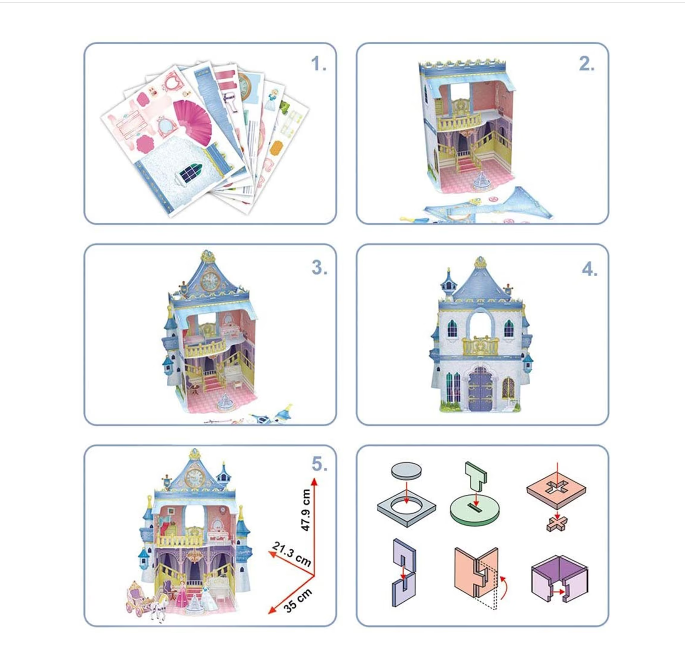 Puzzle 3D - CubicFun Kids - Castelul basmelor | CubicFun - 1