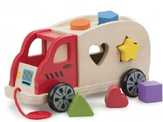 Jucarie - Camion Shape Sorter cu 6 forme | New Classic Toys - 3
