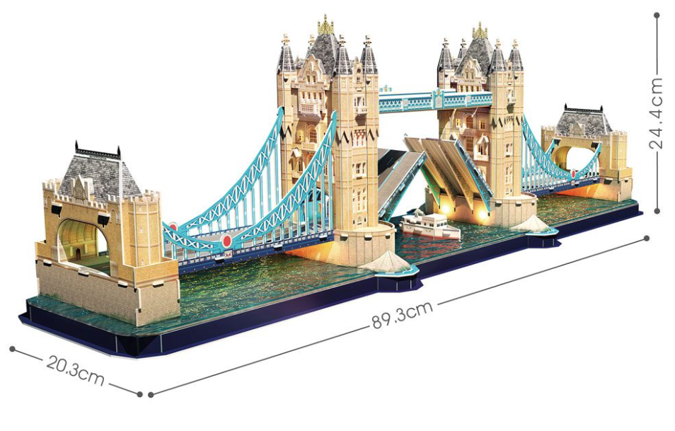 Puzzle 3D led - 222 piese - Tower Bridge | CubicFun - 4