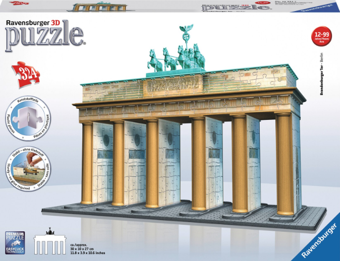 Puzzle 3D - 324 piese - Poarta Brandenburg | Ravensburger