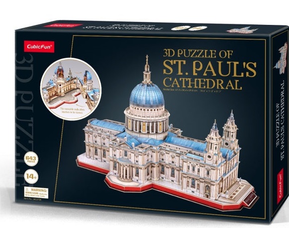 Puzzle 3D - Catedrala St. Paul, 643 piese | CubicFun