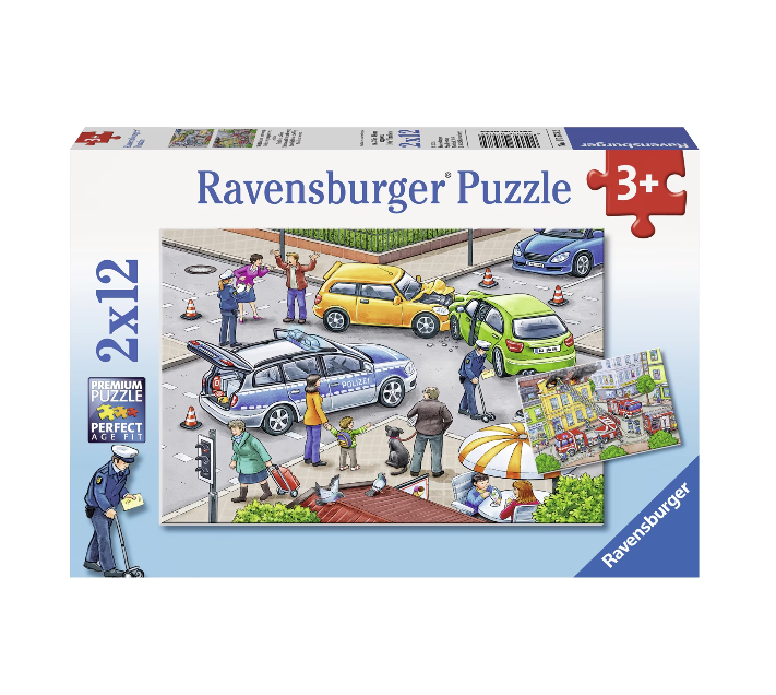Puzzle clasic - Politie - 2x12 piese | Ravensburger