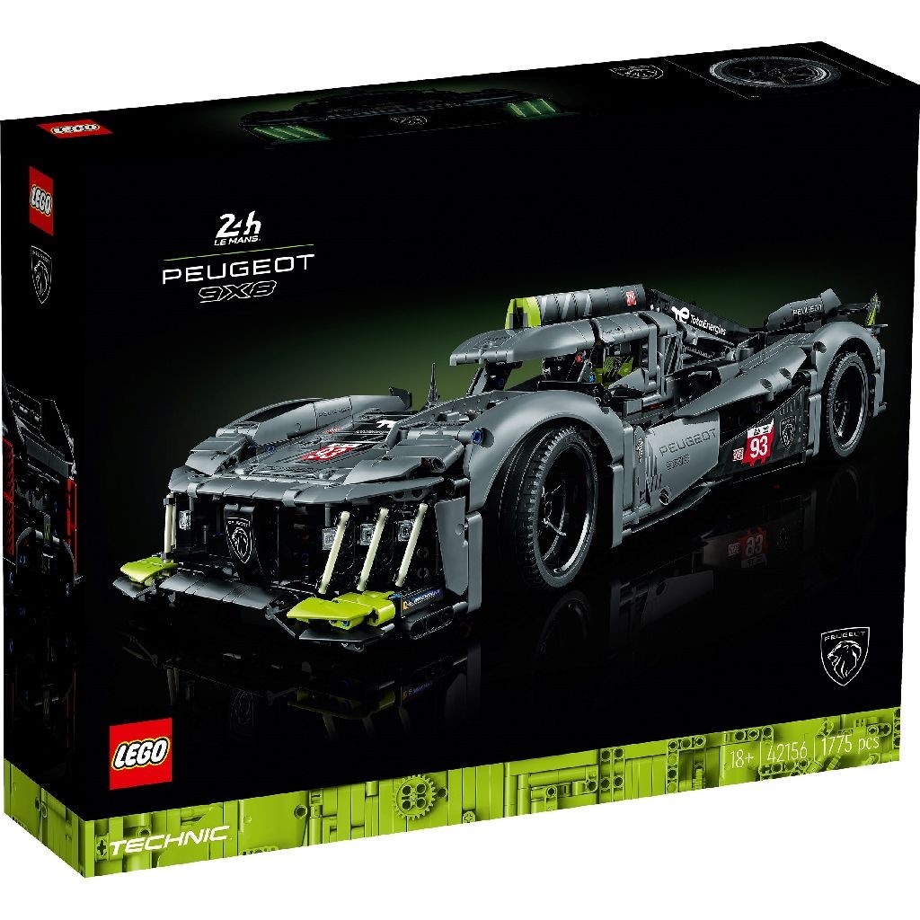 LEGO Technic - Peugeot 9x8 24H Le Mans Hybrid Hypercar (42156) | LEGO - 9 | YEO