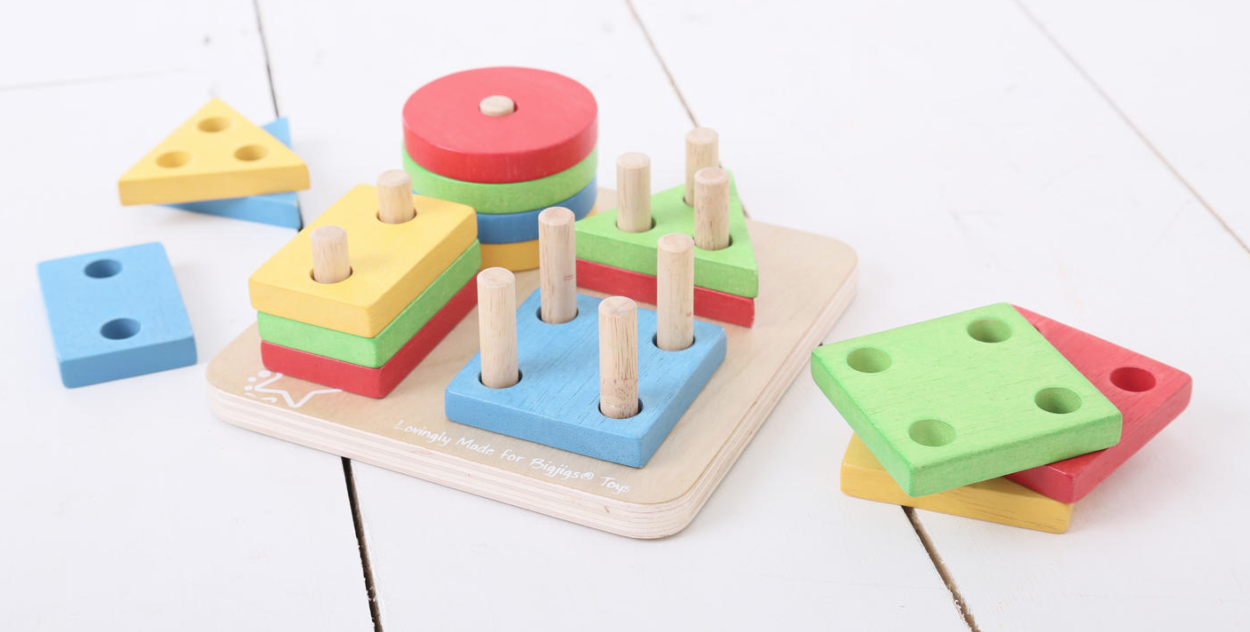 Joc - 4 forme geometrice | BigJigs Toys - 1 | YEO