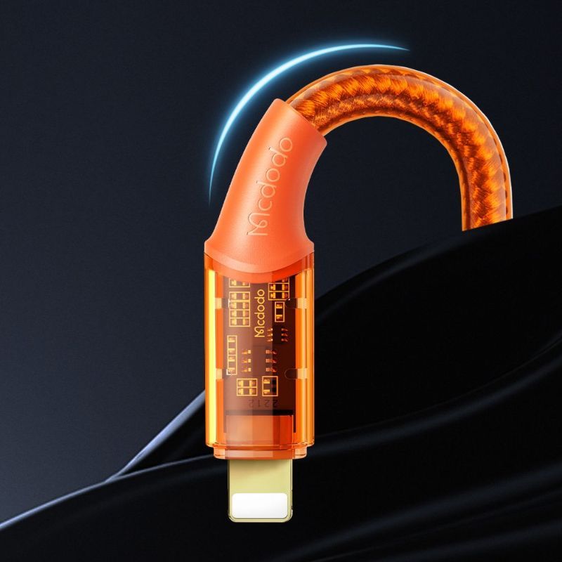 Cablu USB C - Amber Series Fast Charging Type-C la Lightning, 36W, 1.2m Orange | Mcdodo - 3 | YEO