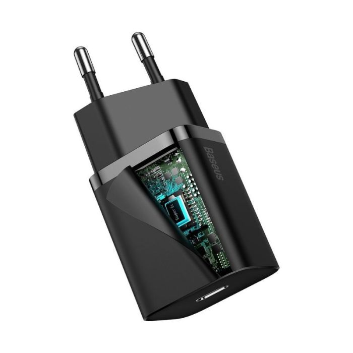 Incarcator retea - Type-C Baseus Super Si Quick Charger 20W Black | Baseus - 3 | YEO