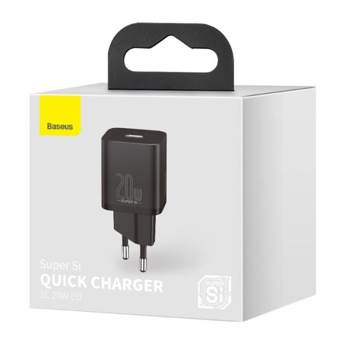 Incarcator retea - Type-C Baseus Super Si Quick Charger 20W Black | Baseus - 6 | YEO