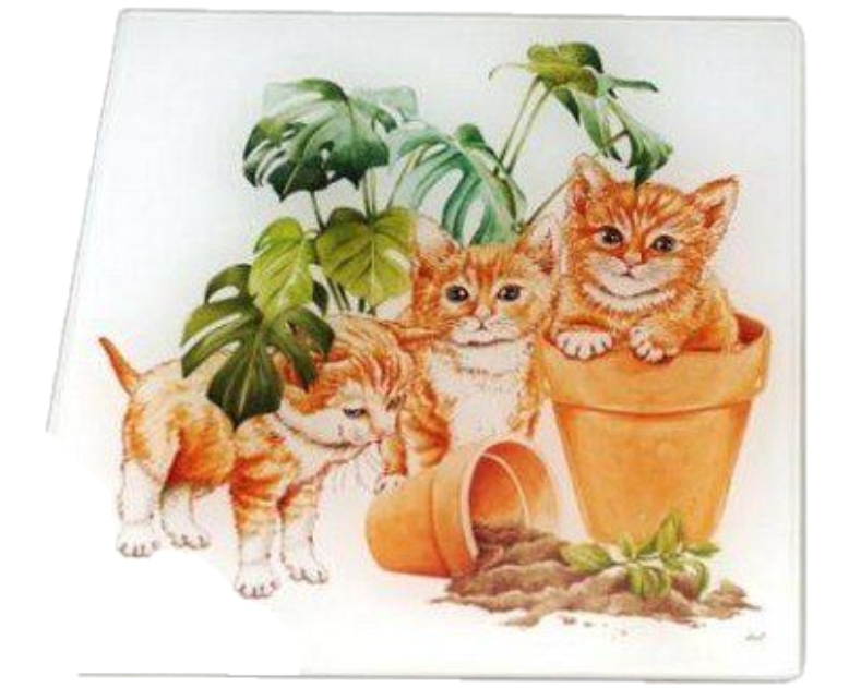 Suport farfurie - Pisici in ghiveci | Faye Sas