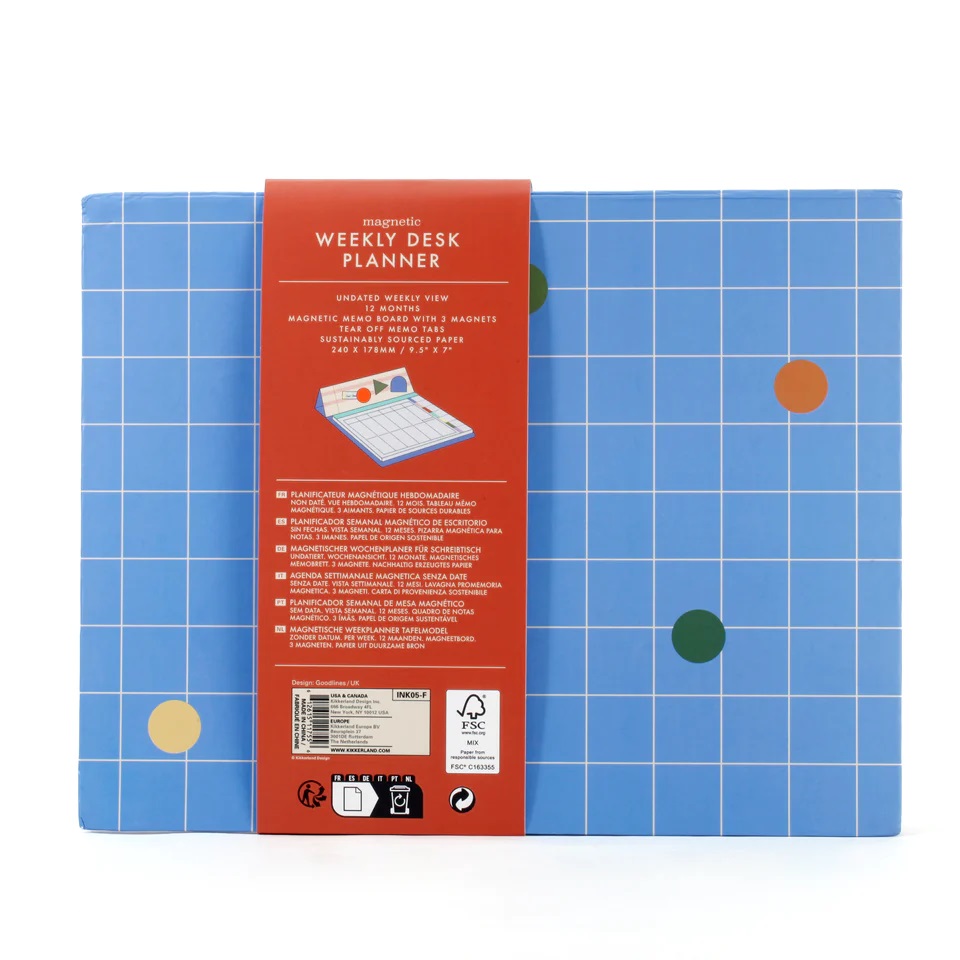 Planner saptamanal - Magnetic Weekly Desk Planner | Kikkerland - 4 | YEO