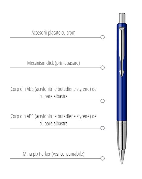 Pix Parker vector standard albastru | Parker - 1 | YEO