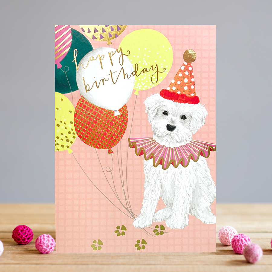 Felicitare - Birthday Dog Balloons | Louise Tiler Designs