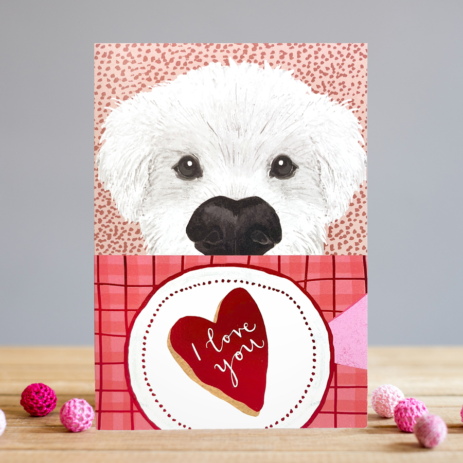 Felicitare - Peeking Pooch Love | Louise Tiler Designs