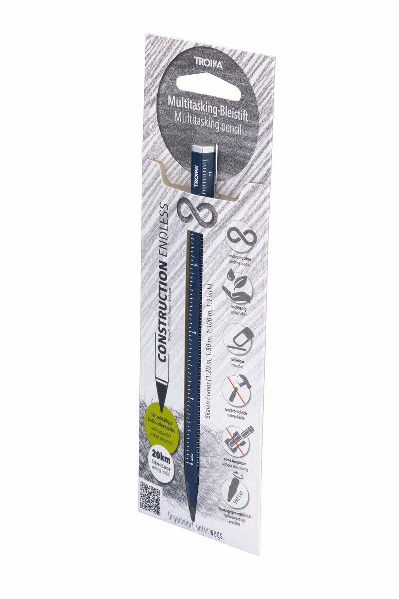 Creion multifunctional - Multitasking Endless Construction Pencil Blue | Troika