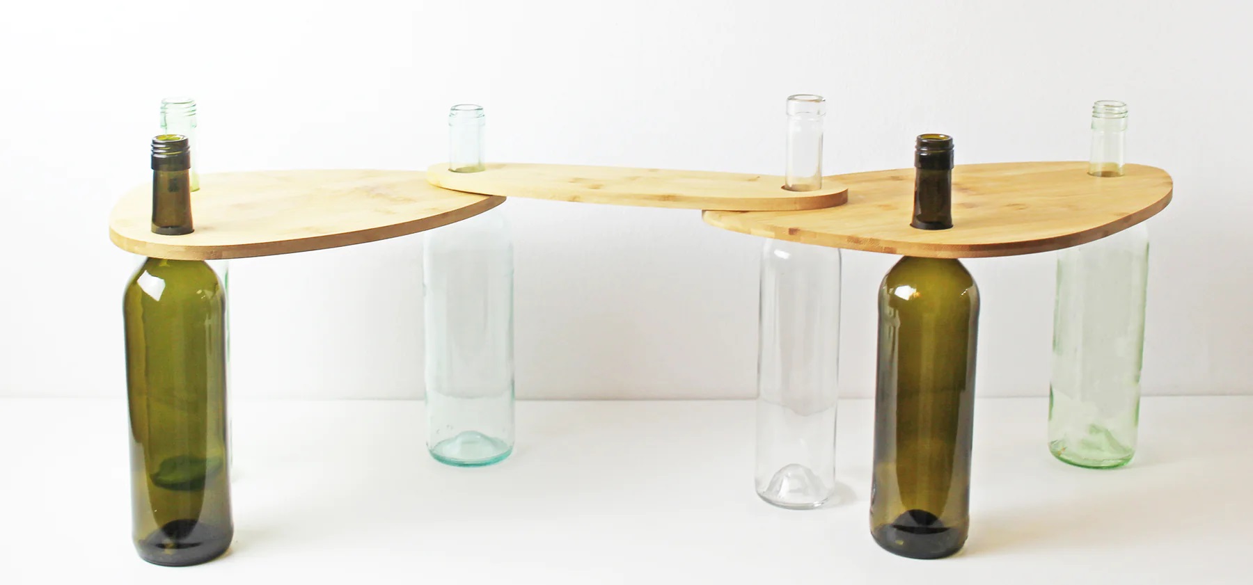 Set 3 platouri lemn - Bottle Boards | Winkee - 2 | YEO