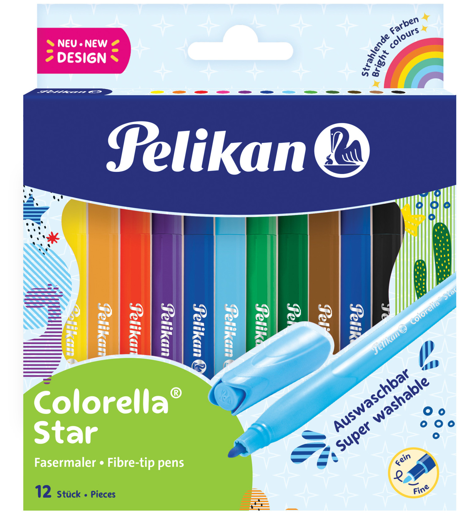 Set 12 carioci - Pelikan - Colorella Star | Pelikan