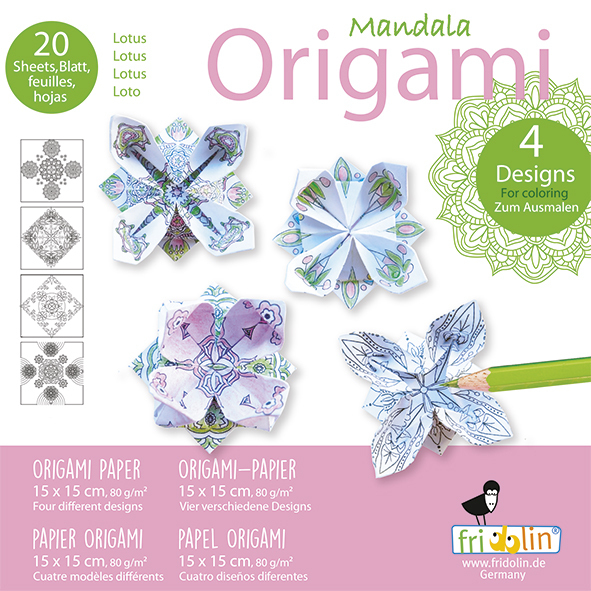 Set origami - Mandala Coloring Origami - Lotus | Fridolin - 4 | YEO