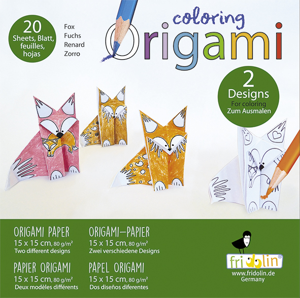 Set origami - Coloring Origami - Foxes | Fridolin - 3 | YEO