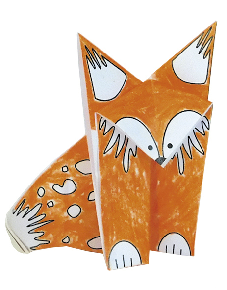 Set origami - Coloring Origami - Foxes | Fridolin - 1 | YEO