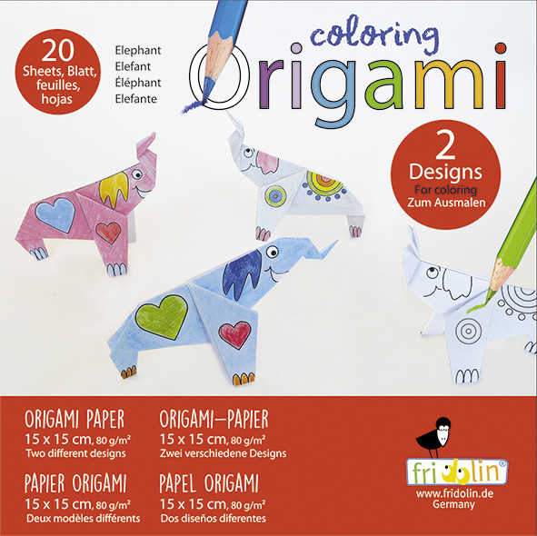 Set origami - Coloring Origami - Elephants | Fridolin