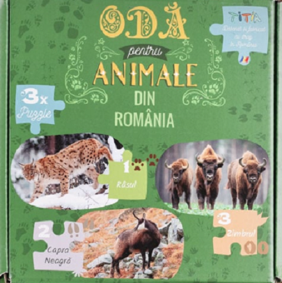 Puzzle 3x50 piese - Oda pentru animale din Romania | Titia - 5 | YEO