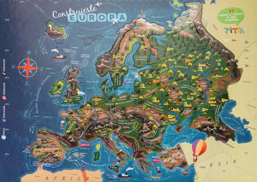 Puzzle 173 piese - Construieste Europa | Titia - 5