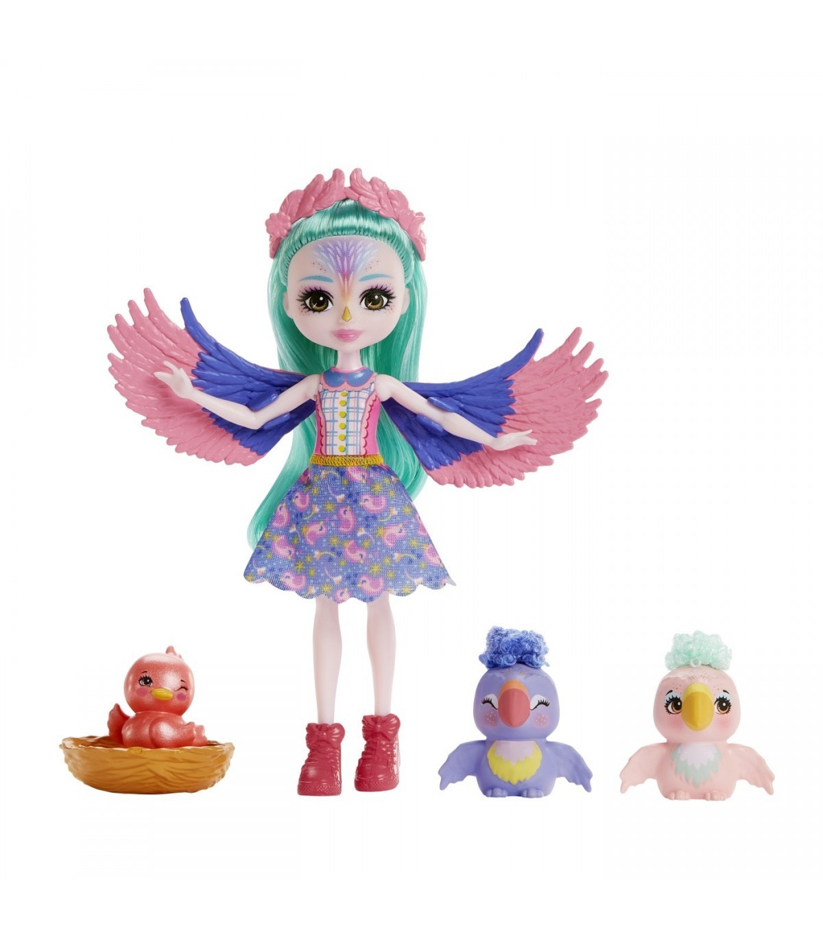 Set figurine - Enchantimals City Tails Main Street Familia Filiei Finch | Enchantimals