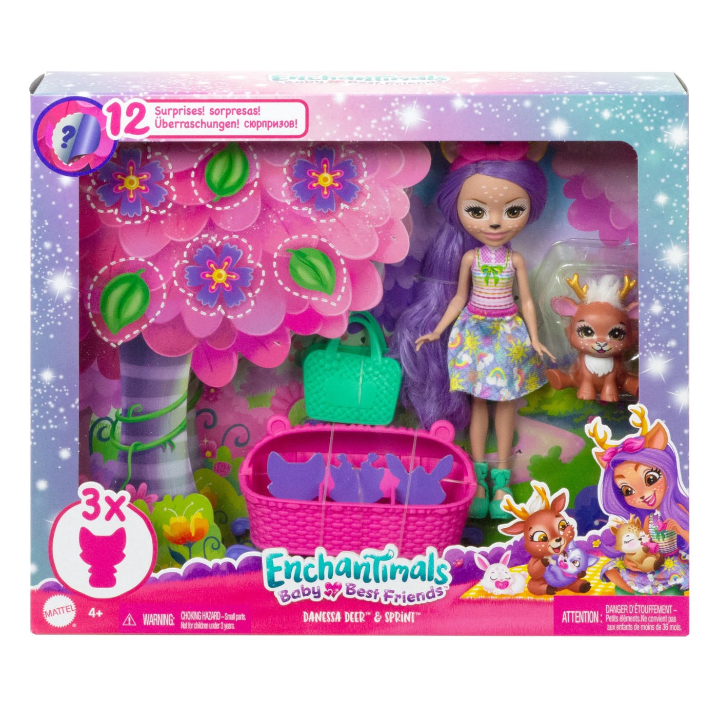 Set de joaca - Enchantimals Baby Best Friends - Danessa Deer si Sprint | Mattel - 4 | YEO