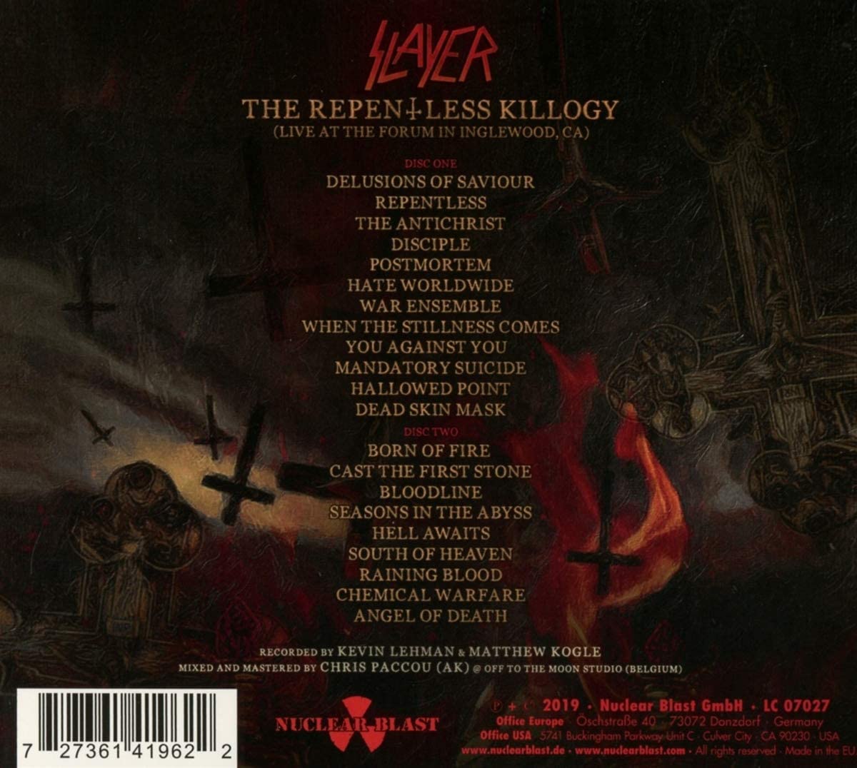 The Repentless Killogy - Live At The Forum In Inglewood, CA (Digipak) | Slayer