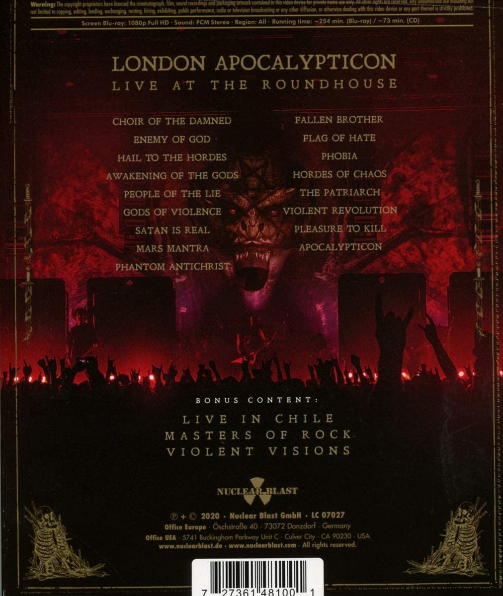 London Apocalypticon - Live At The Roundhouse (Blu-ray+CD) | Kreator