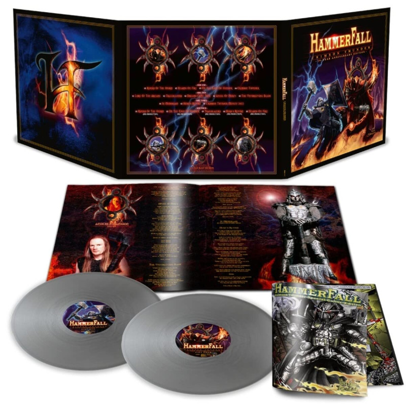 Crimson Thunder - 20 Year Anniversary Edition (Silver Vinyl) | Hammerfall